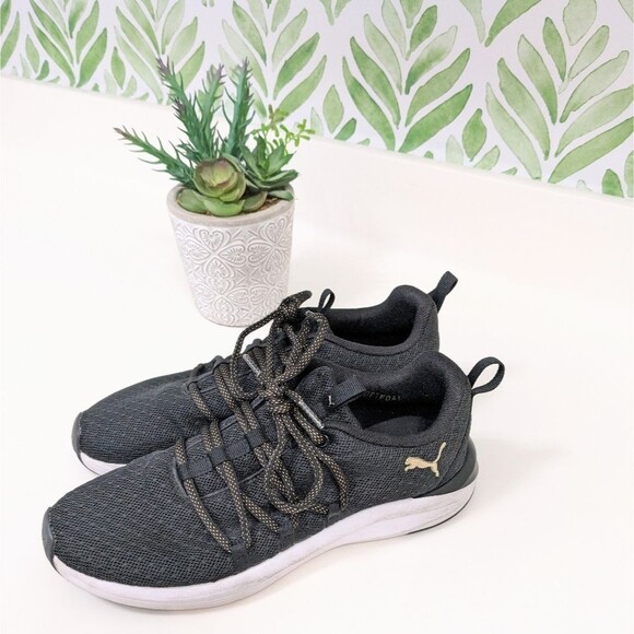 Puma Ladies Prowl Knit Shoe Women's Size 8 Sneaker Black - Picture 2 of 10